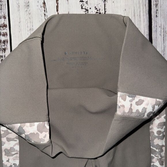 Athleta Olive Leggings with Camo Stripes - Picture 3 of 5